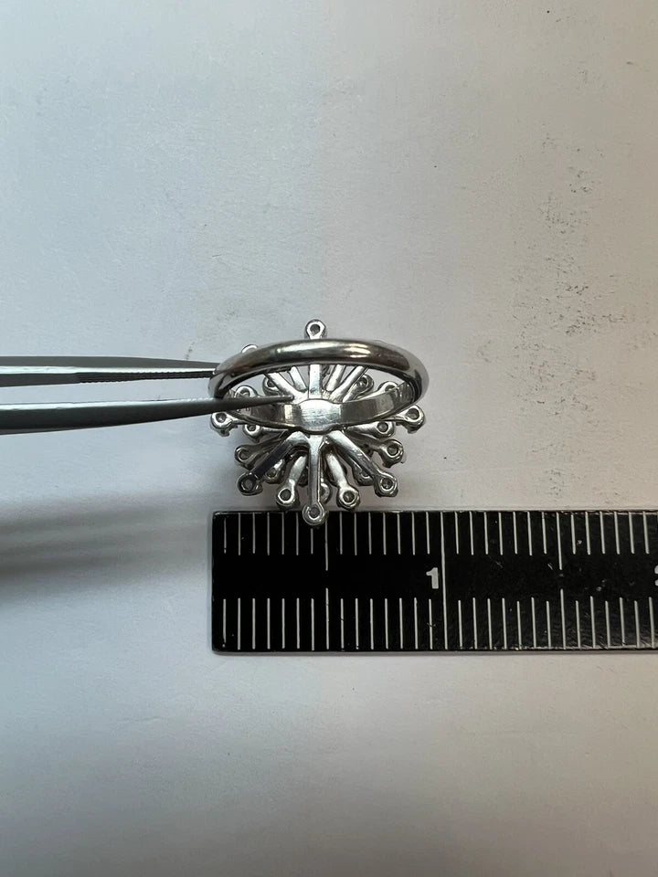 Retro Gold 0.75 Carat Natural Round Single Cut Diamond Cocktail Ring Circa 1950
