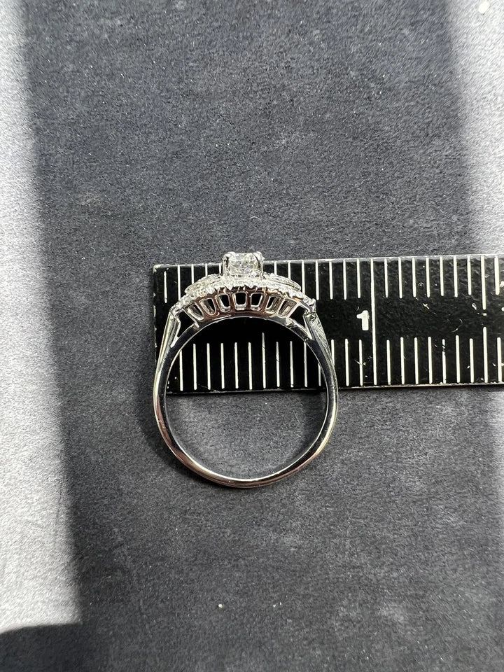 Art Deco 0.65 Carat Natural Colorless Diamond Engagement Gold Ring Circa 1950
