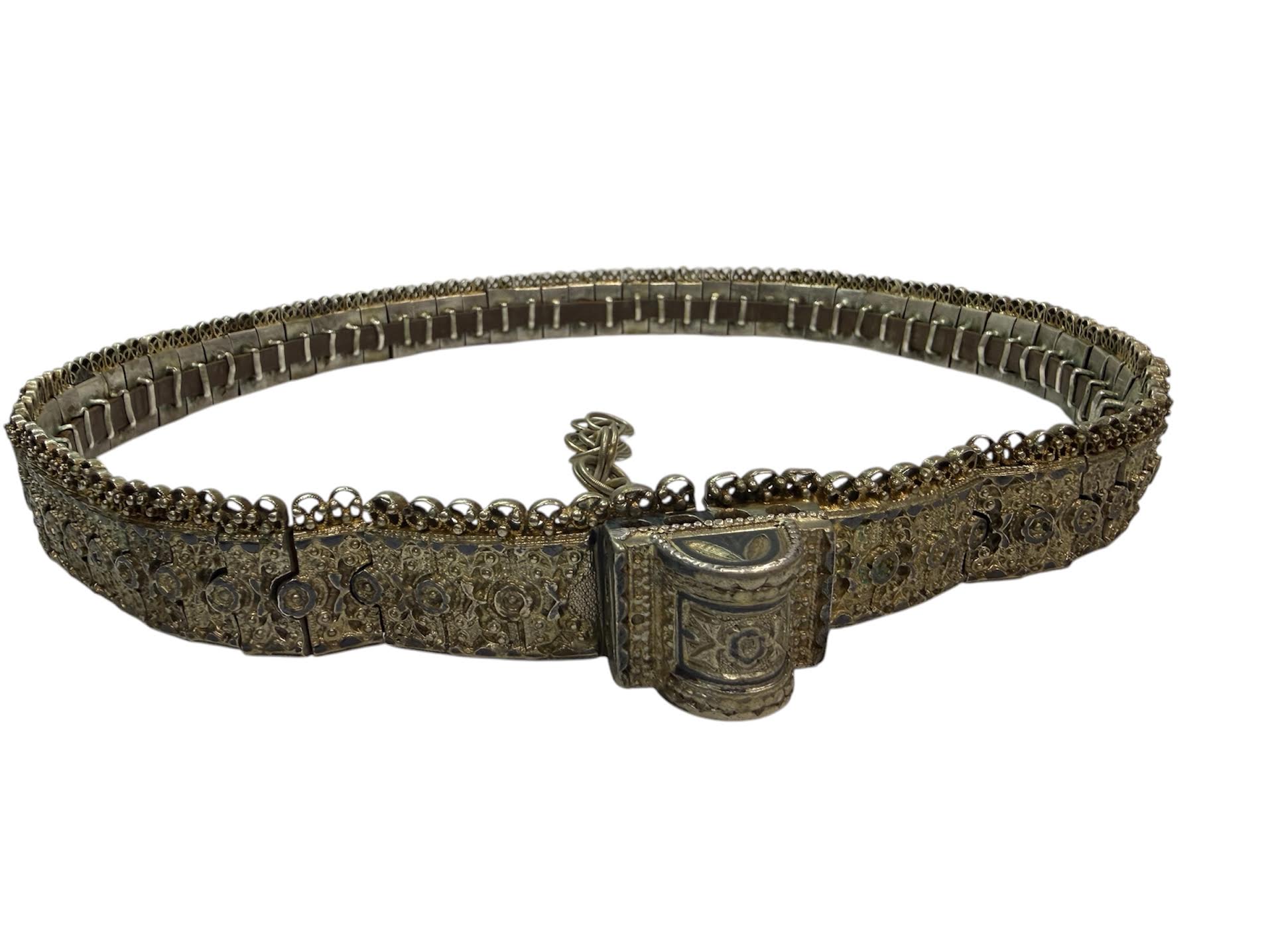 Antique Ceremonial Silver Belt (565 Gram) from the Caucasus Circa 1900