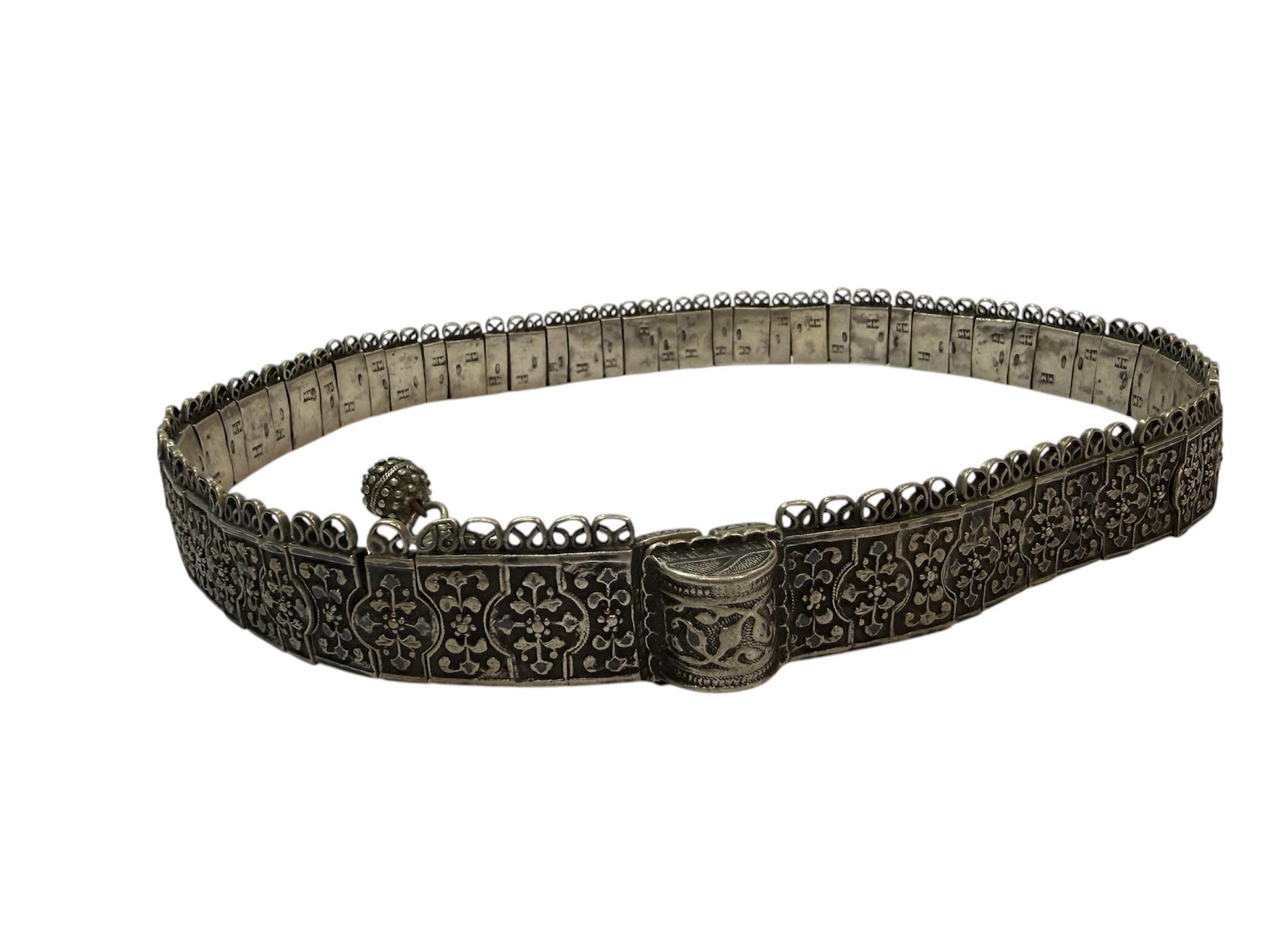 Antique Ceremonial Silver Belt (315 Gram) from the Caucasus Circa 1900