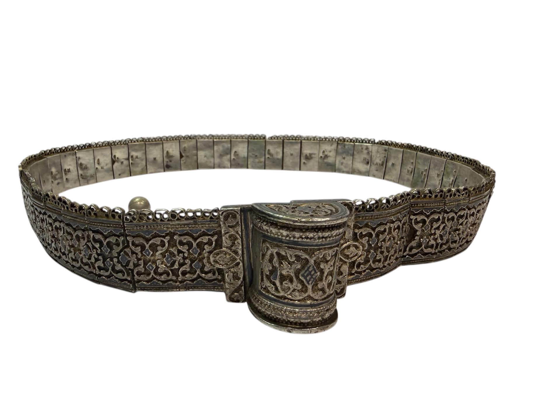Antique Ceremonial Silver Belt (535 Gram) from the Caucasus Circa 1900