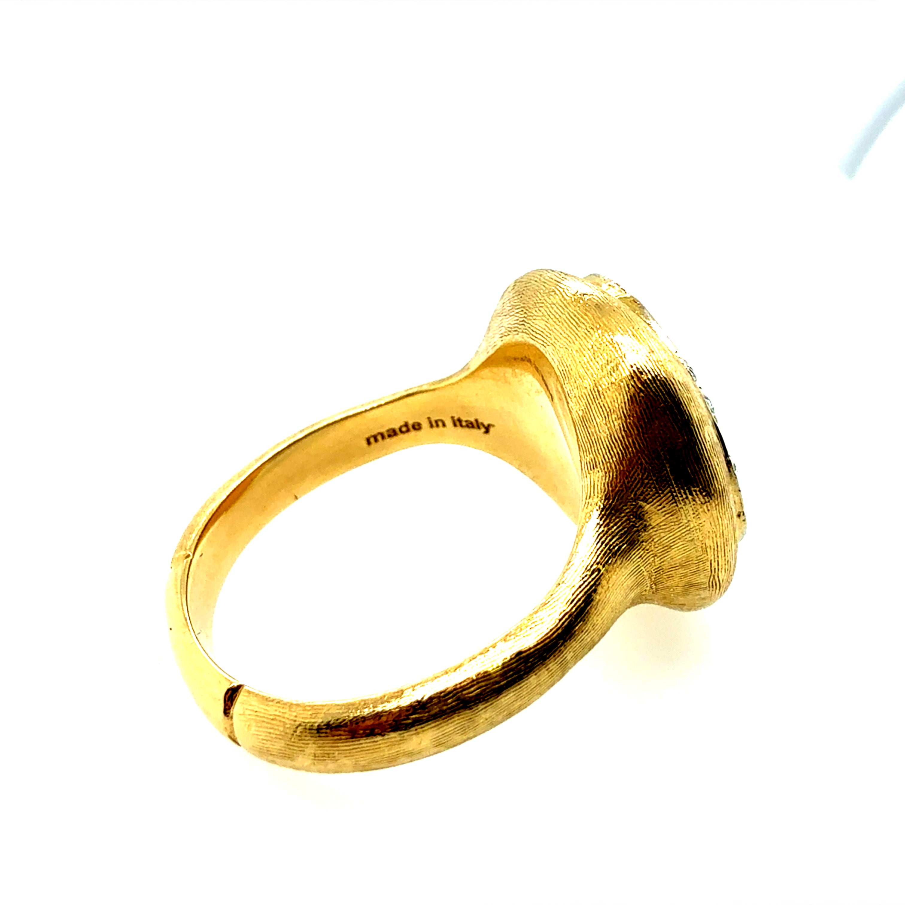 Modern Gold Marco Bicego One Carat Natural Diamond Italian Statement Ring