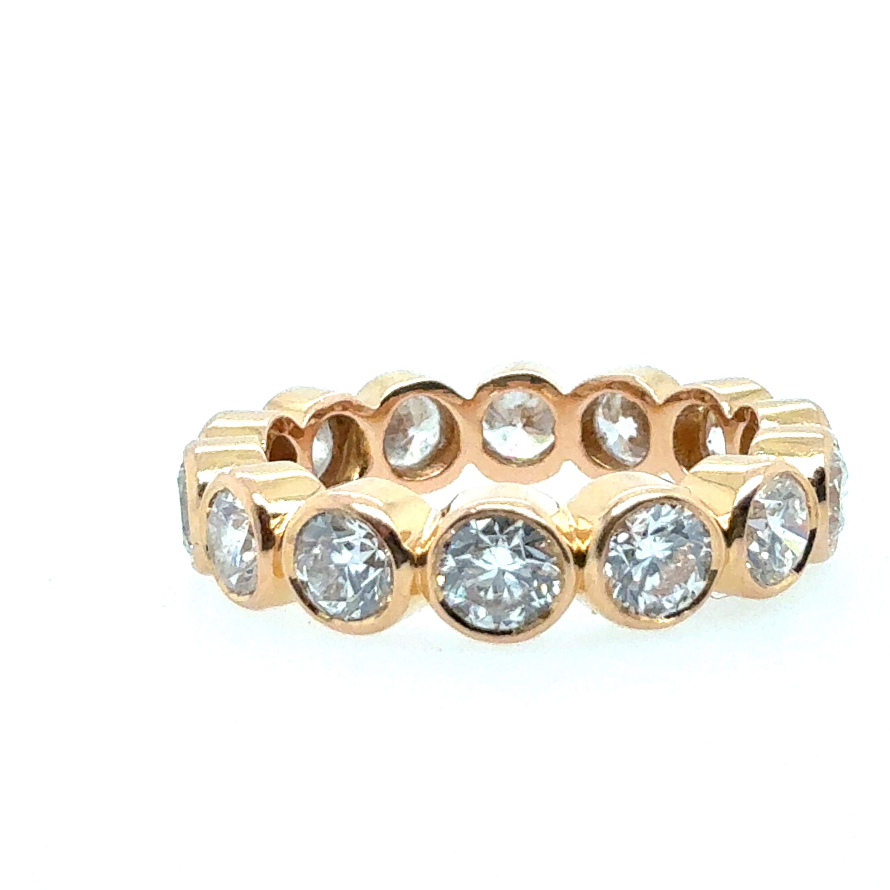 Modern Rose Gold 2.50 CARAT Natural Diamond Eternity Band Statement Ring