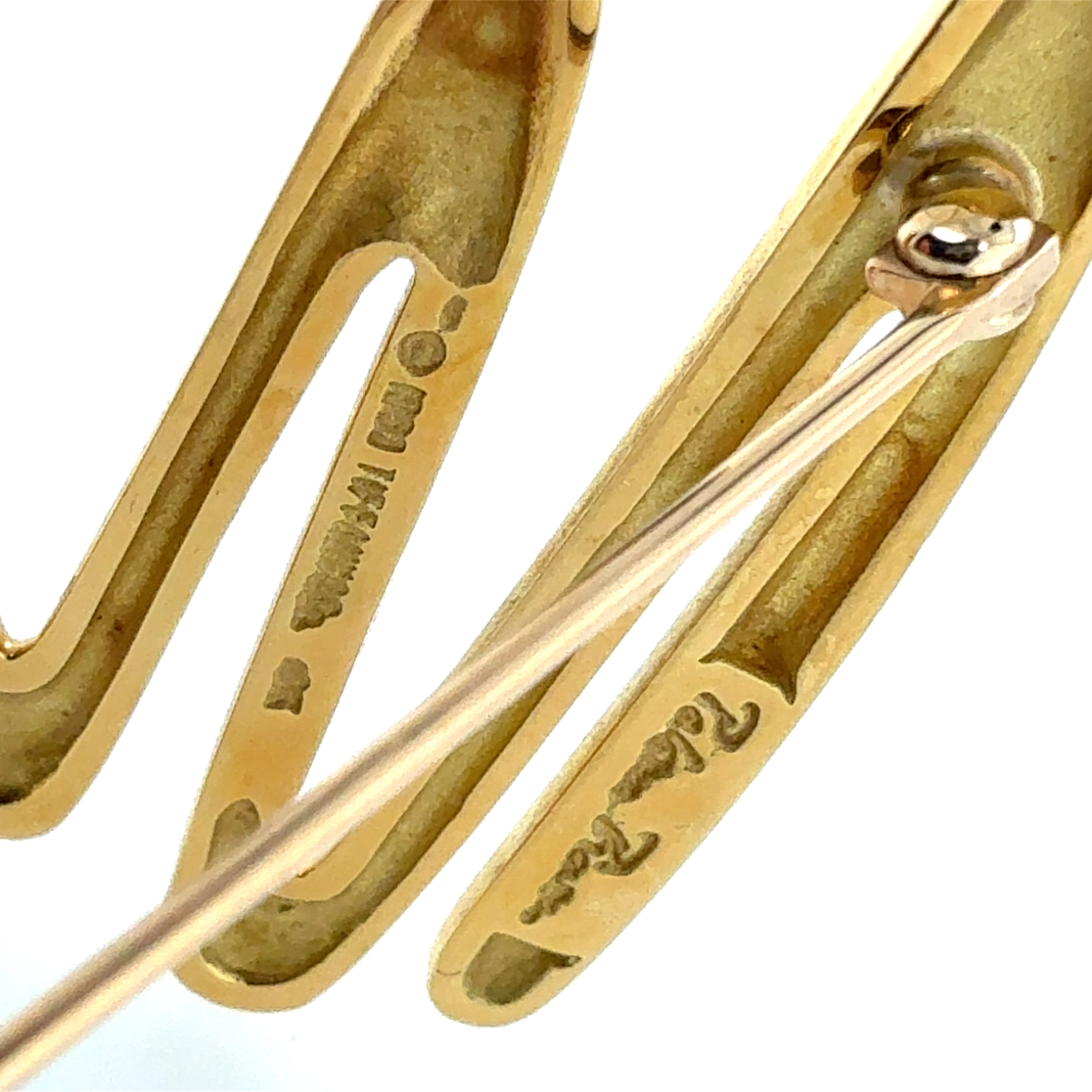 Retro 18K Gold Tiffany & Co. “Zig-Zag” Brooch by Paloma Picasso Circa 1983