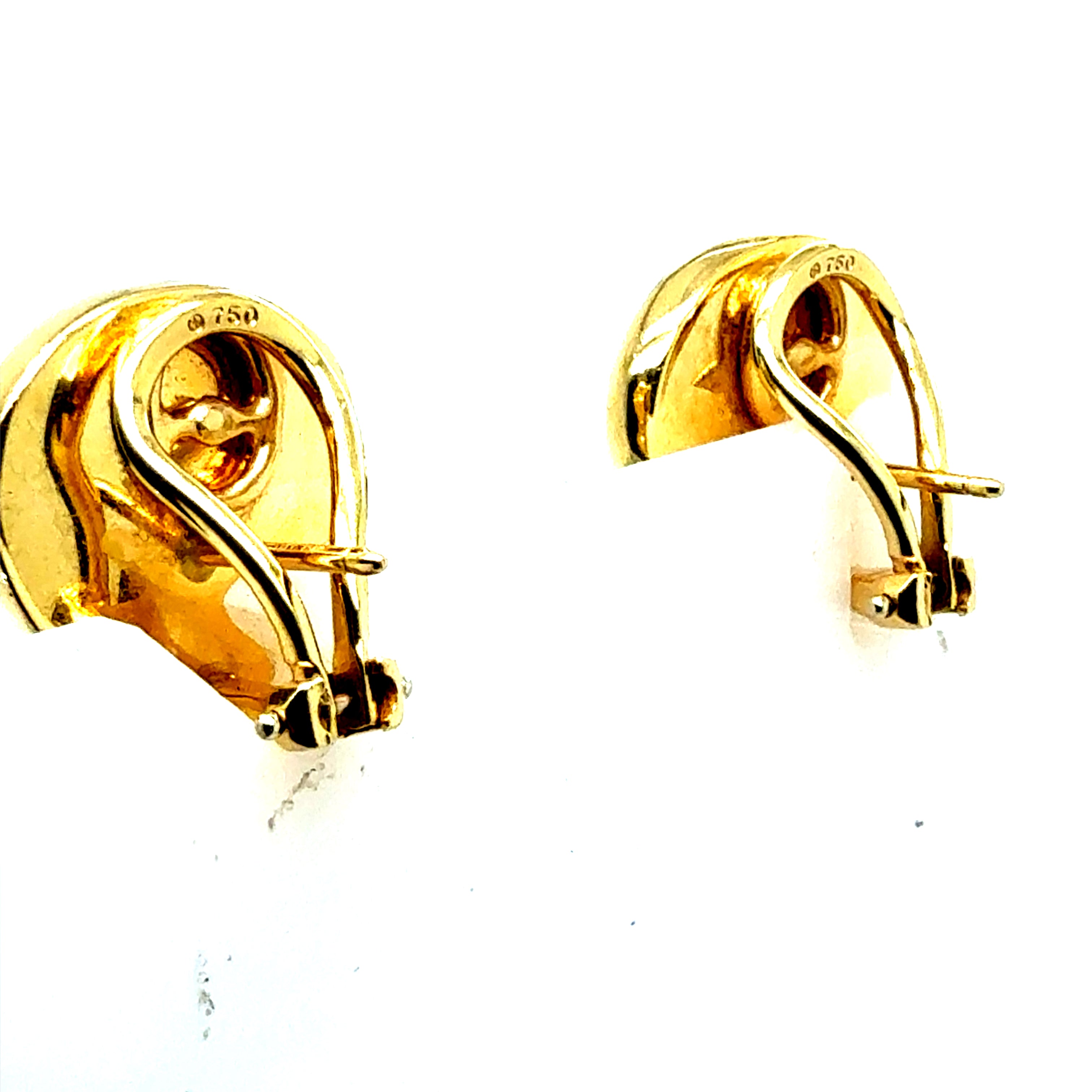 Retro Gold Original Tiffany and Company Spiro Statement Earrings, Circa 1990