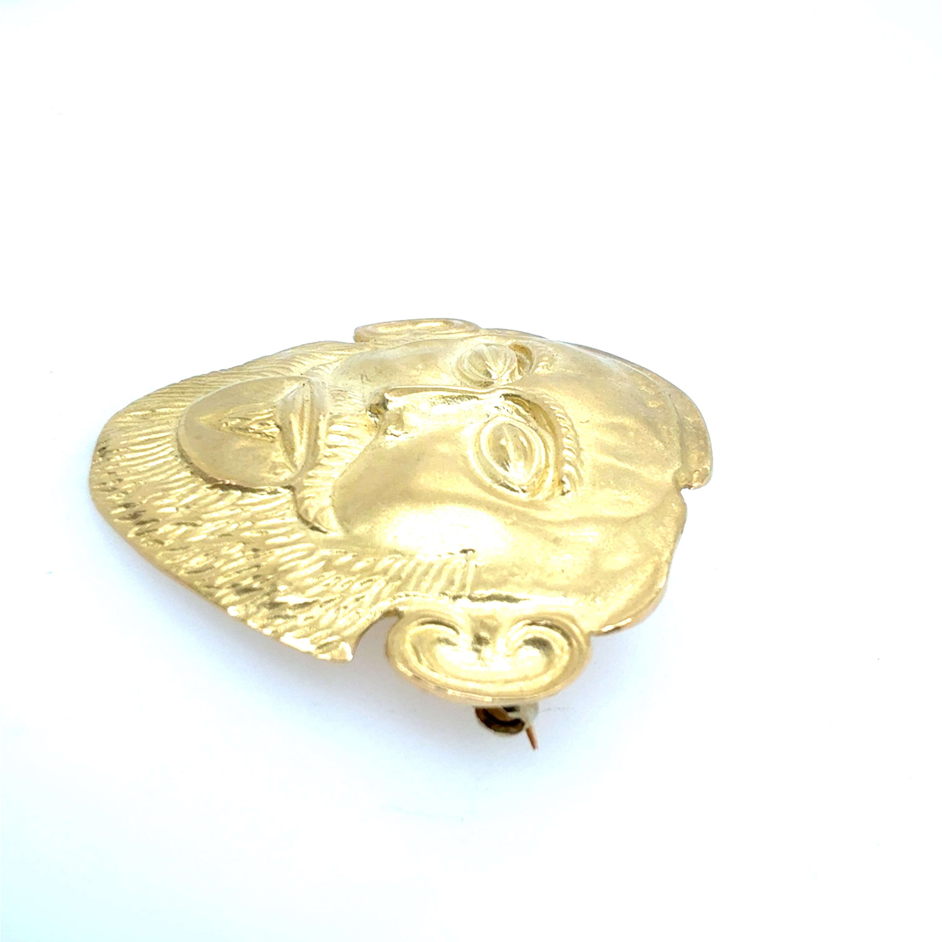 Retro 18K Yellow Gold Greek Agamemnon Pendant & Pin Circa 1980