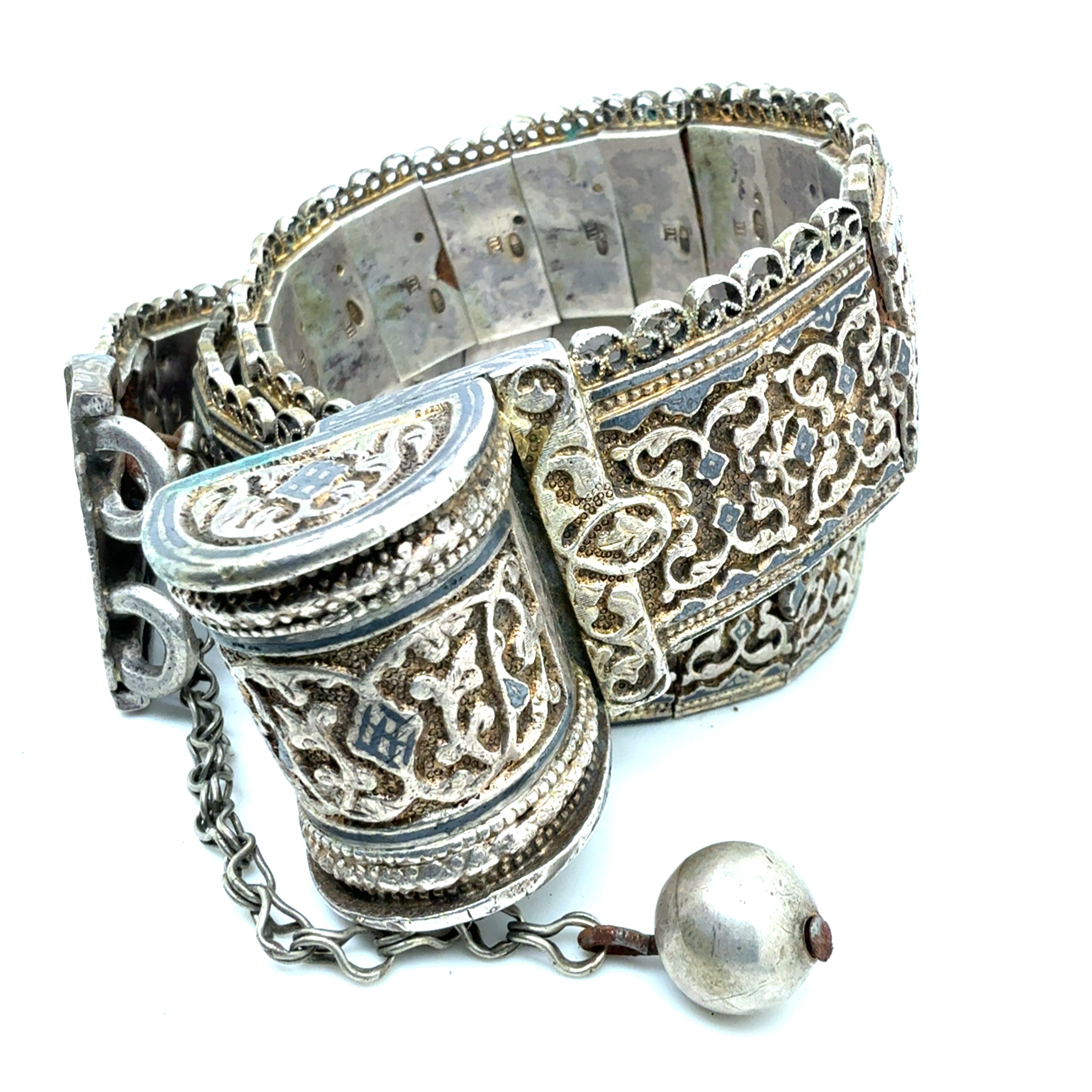 Antique Ceremonial Silver Belt (535 Gram) from the Caucasus Circa 1900