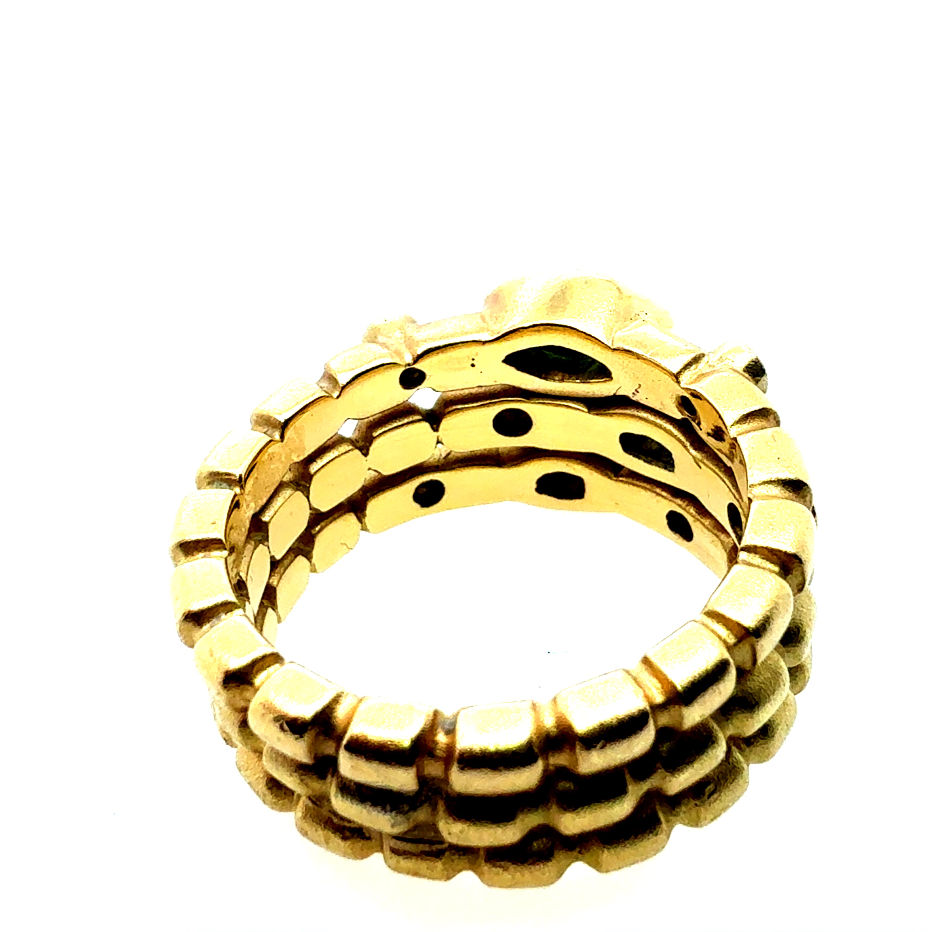 Modern Gold Natural Multicolor Marquise & Colorless Diamond Statement Ring