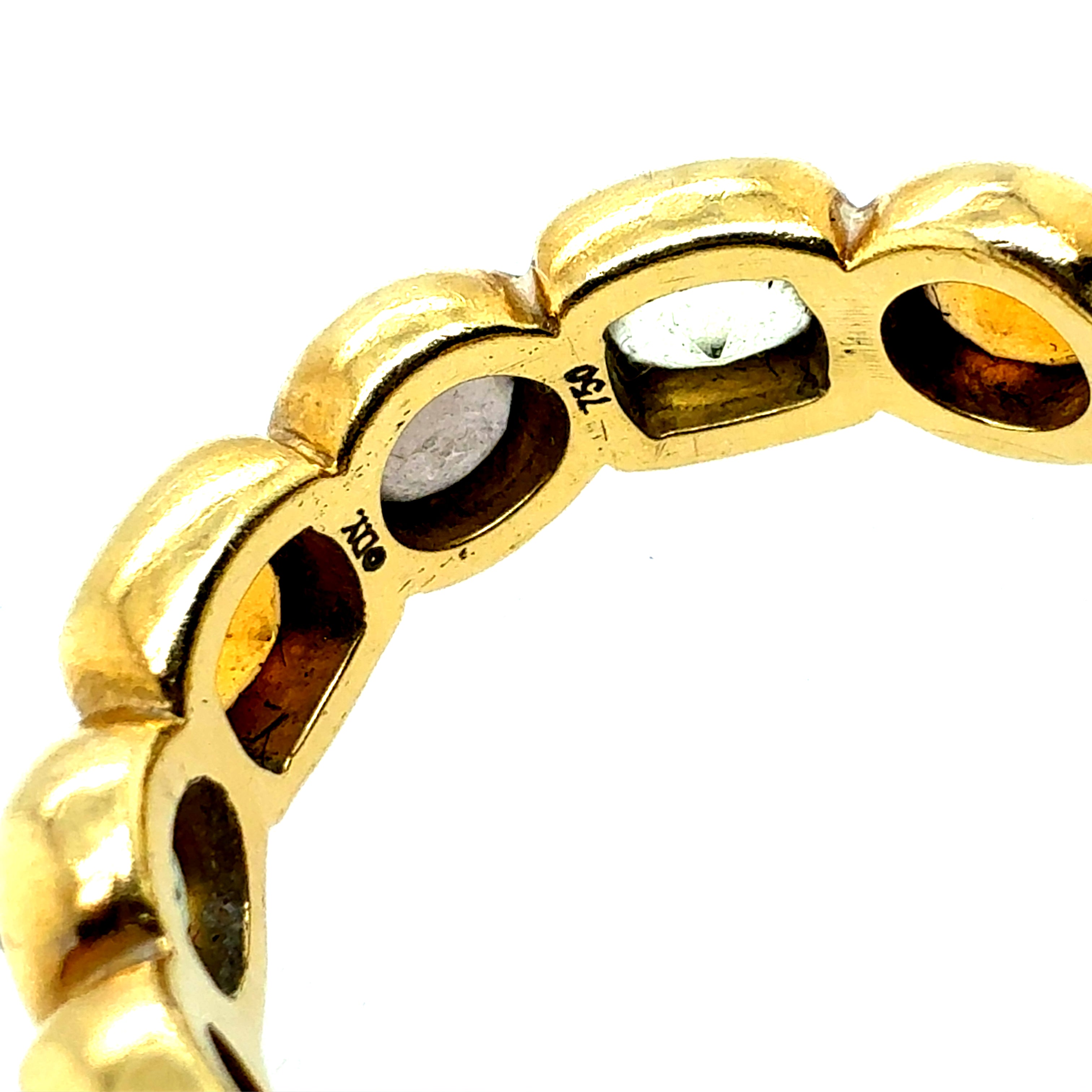 Retro Gold Natural Multicolor Rose Cut Eternity Band by David Yurman