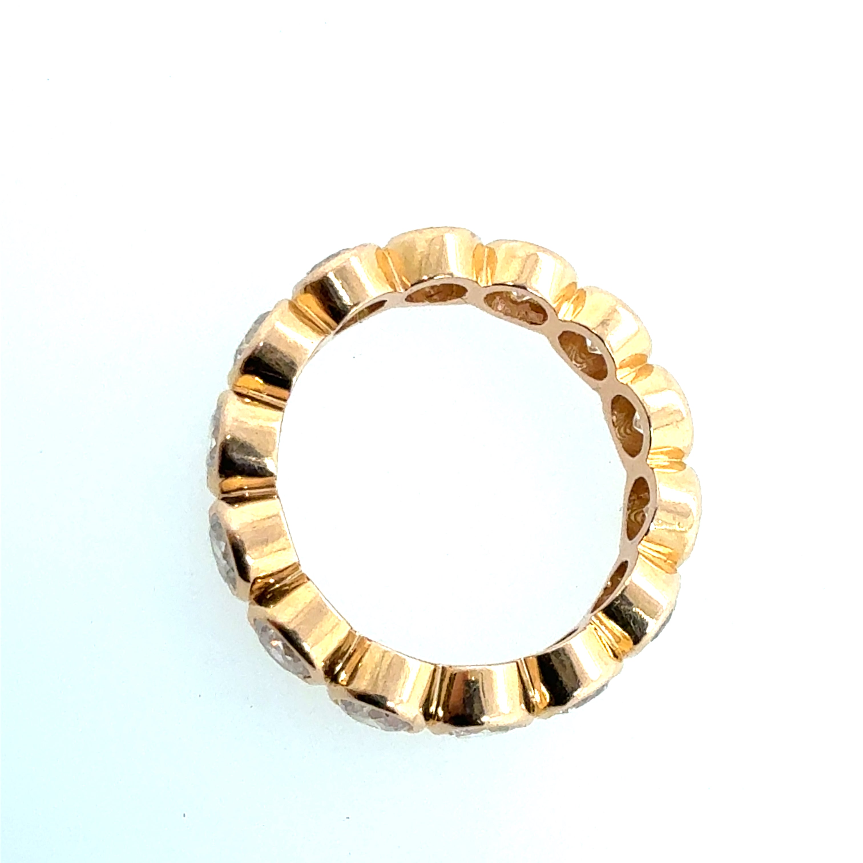 Modern Rose Gold 2.50 CARAT Natural Diamond Eternity Band Statement Ring