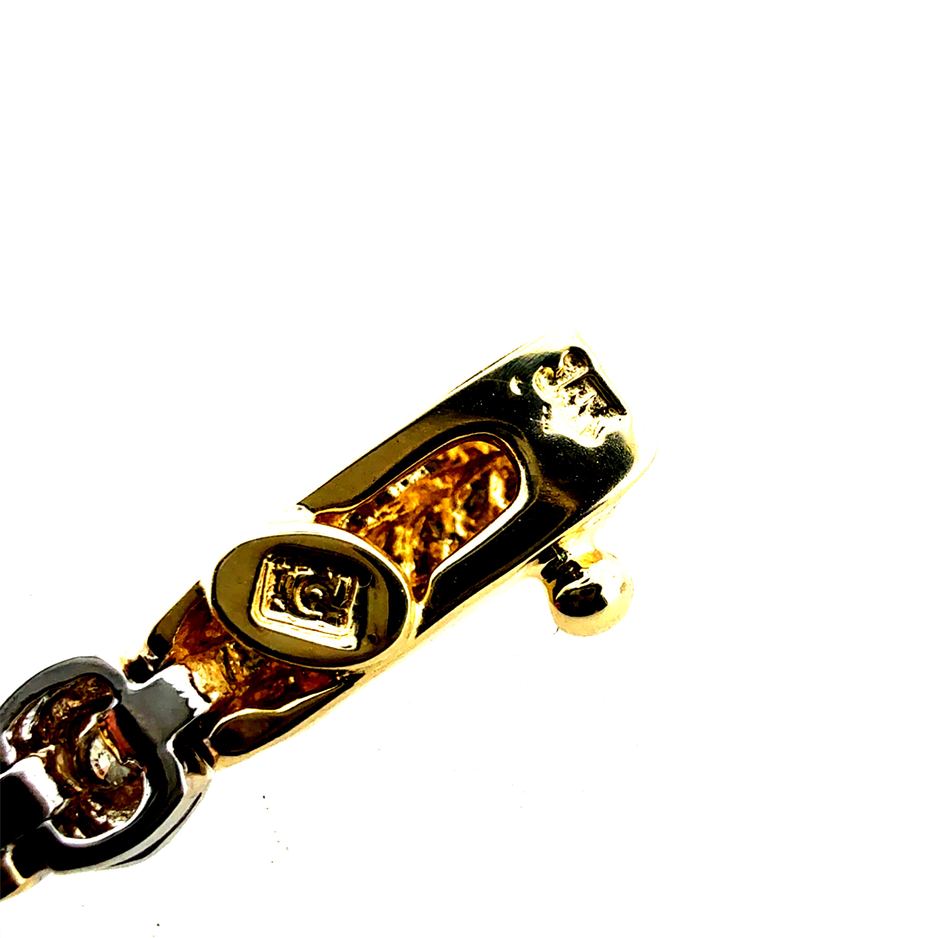 Retro Two Tone Gold 0.38 Carat Natural Diamond Bracelet Circa 1990