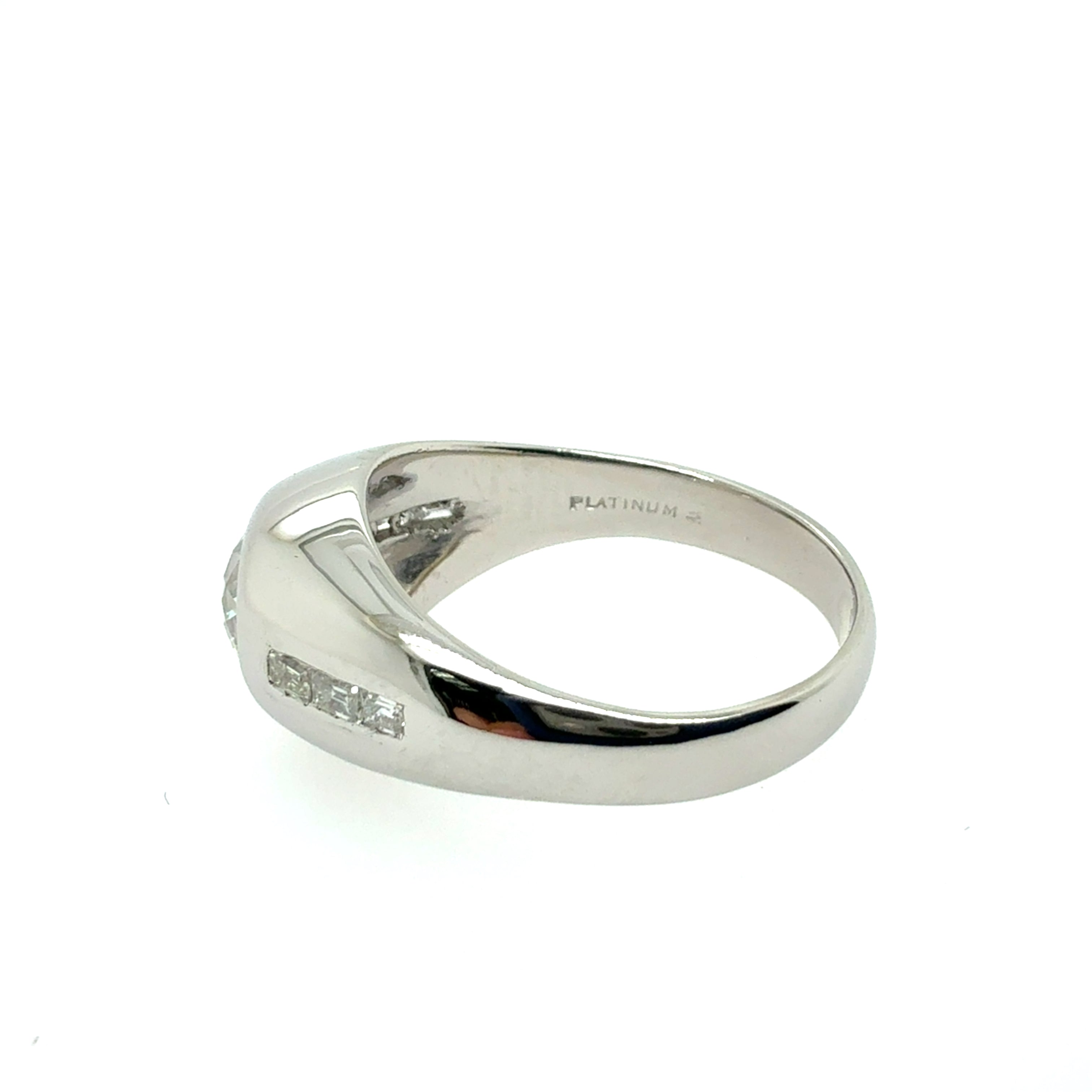 Retro Platinum 1.85 CT Old European Cut Diamond Statement Ring Circa 1960