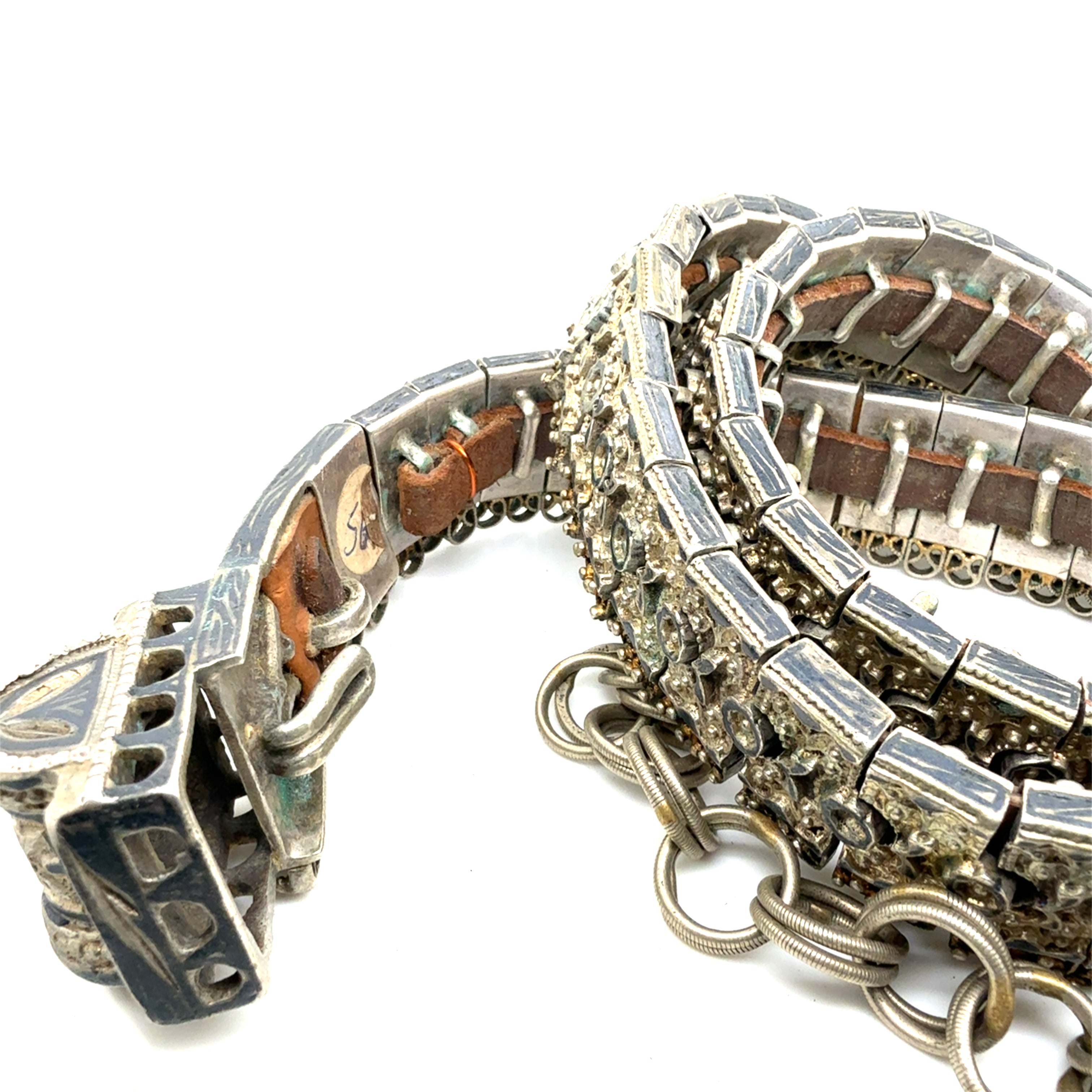 Antique Ceremonial Silver Belt (565 Gram) from the Caucasus Circa 1900