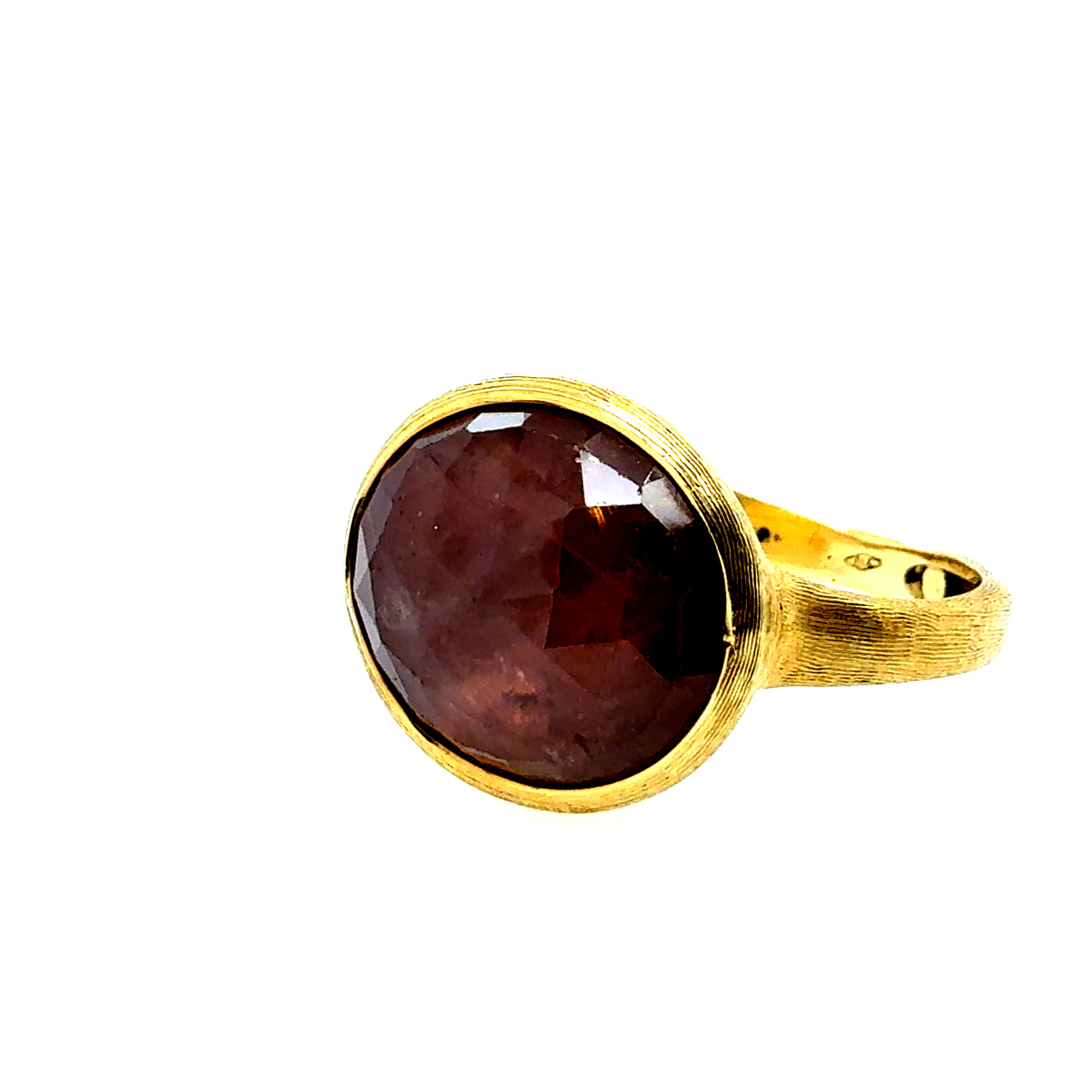 Modern Gold Natural Pink Tourmaline Rose Cut by Italian Designer Marco Bicego