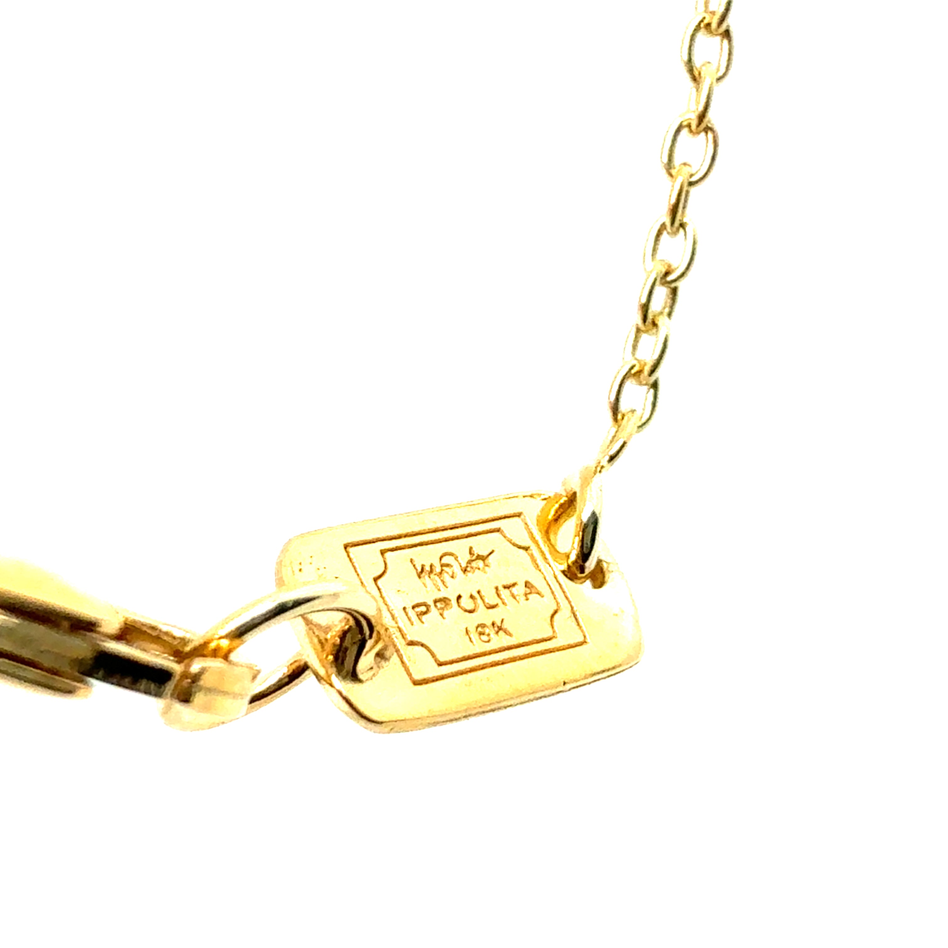 Original Ippolita Classico Yellow Gold Hammered Pinball Necklace