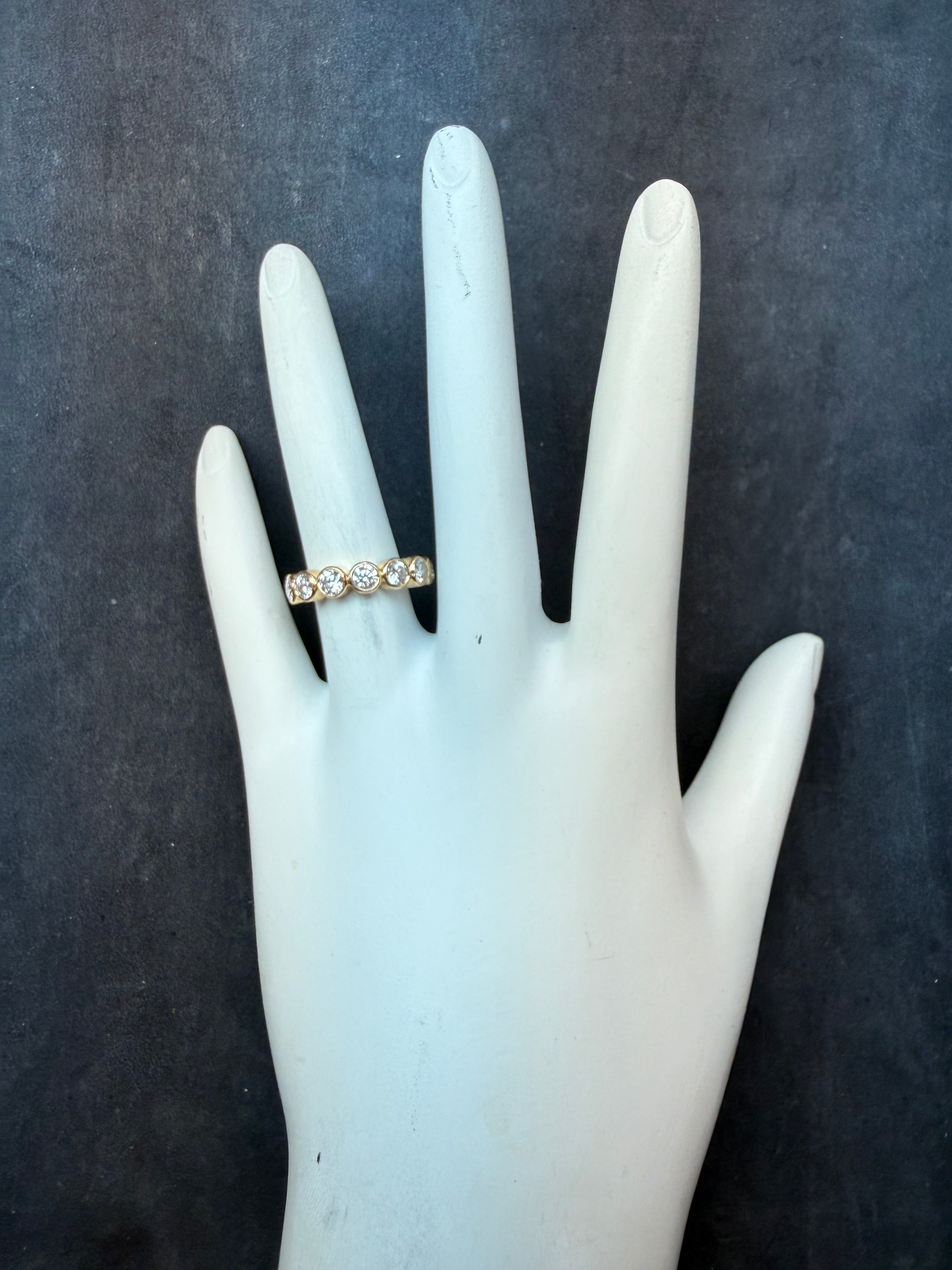 Modern Rose Gold 2.50 CARAT Natural Diamond Eternity Band Statement Ring