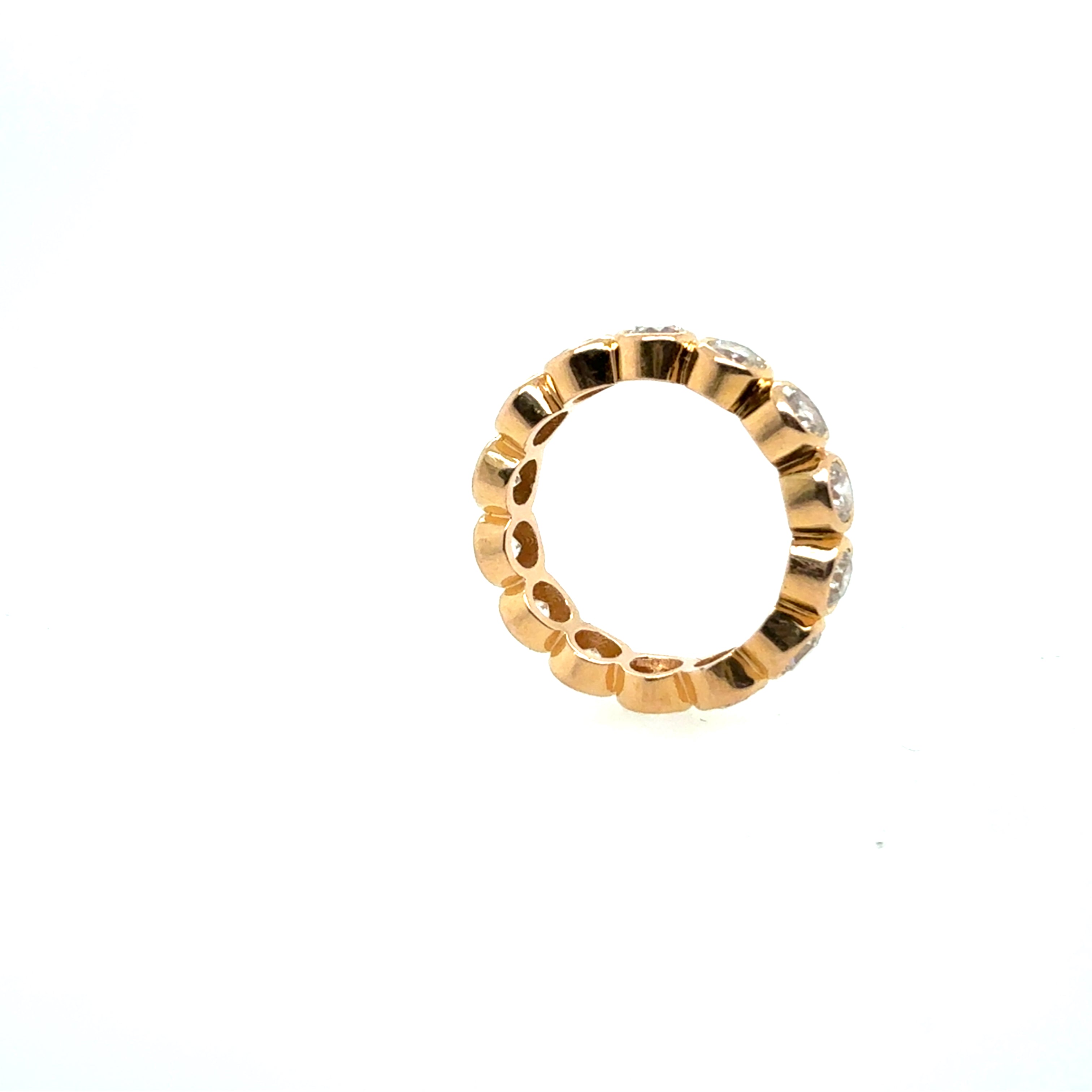 Modern Rose Gold 2.50 CARAT Natural Diamond Eternity Band Statement Ring