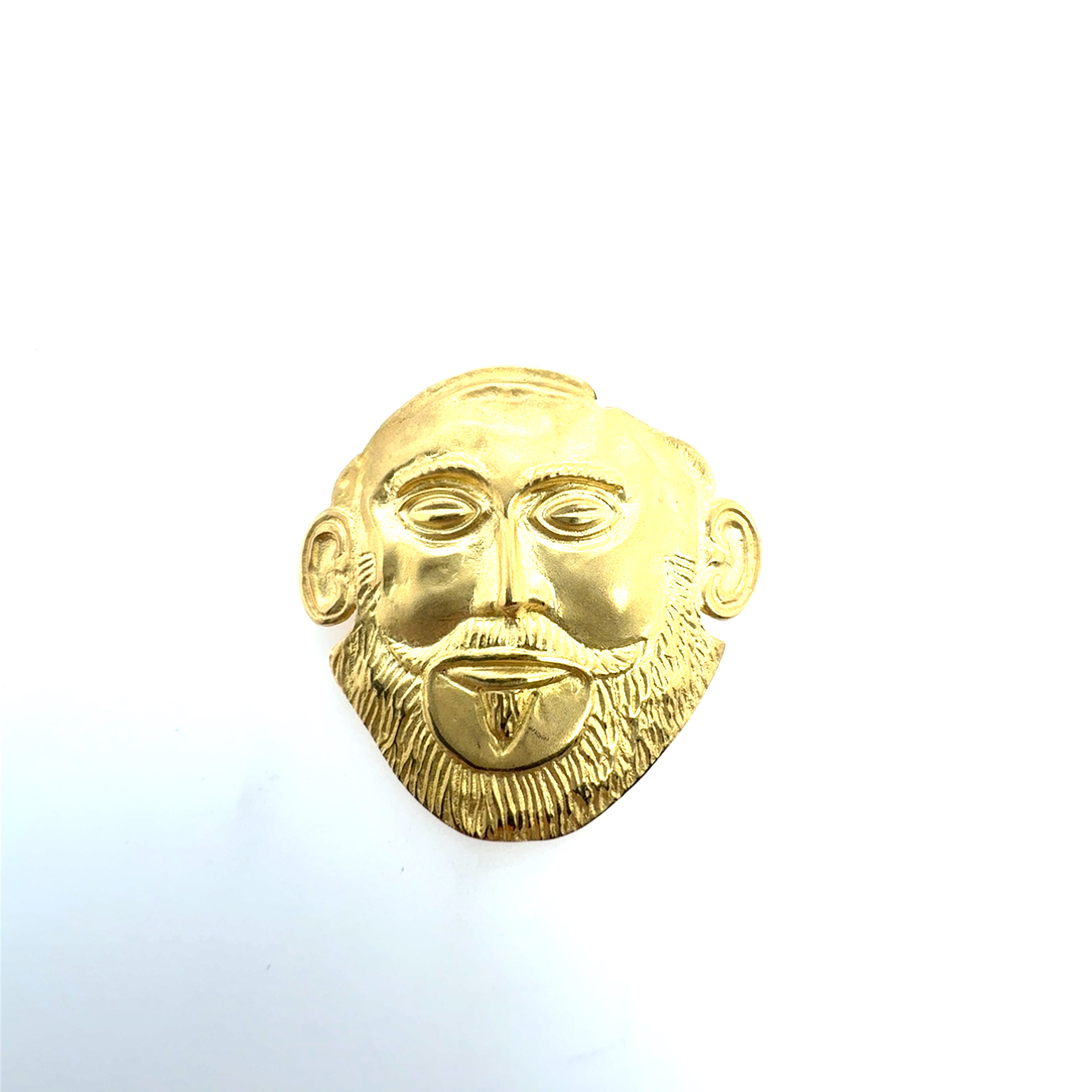 Retro 18K Yellow Gold Greek Agamemnon Pendant & Pin Circa 1980