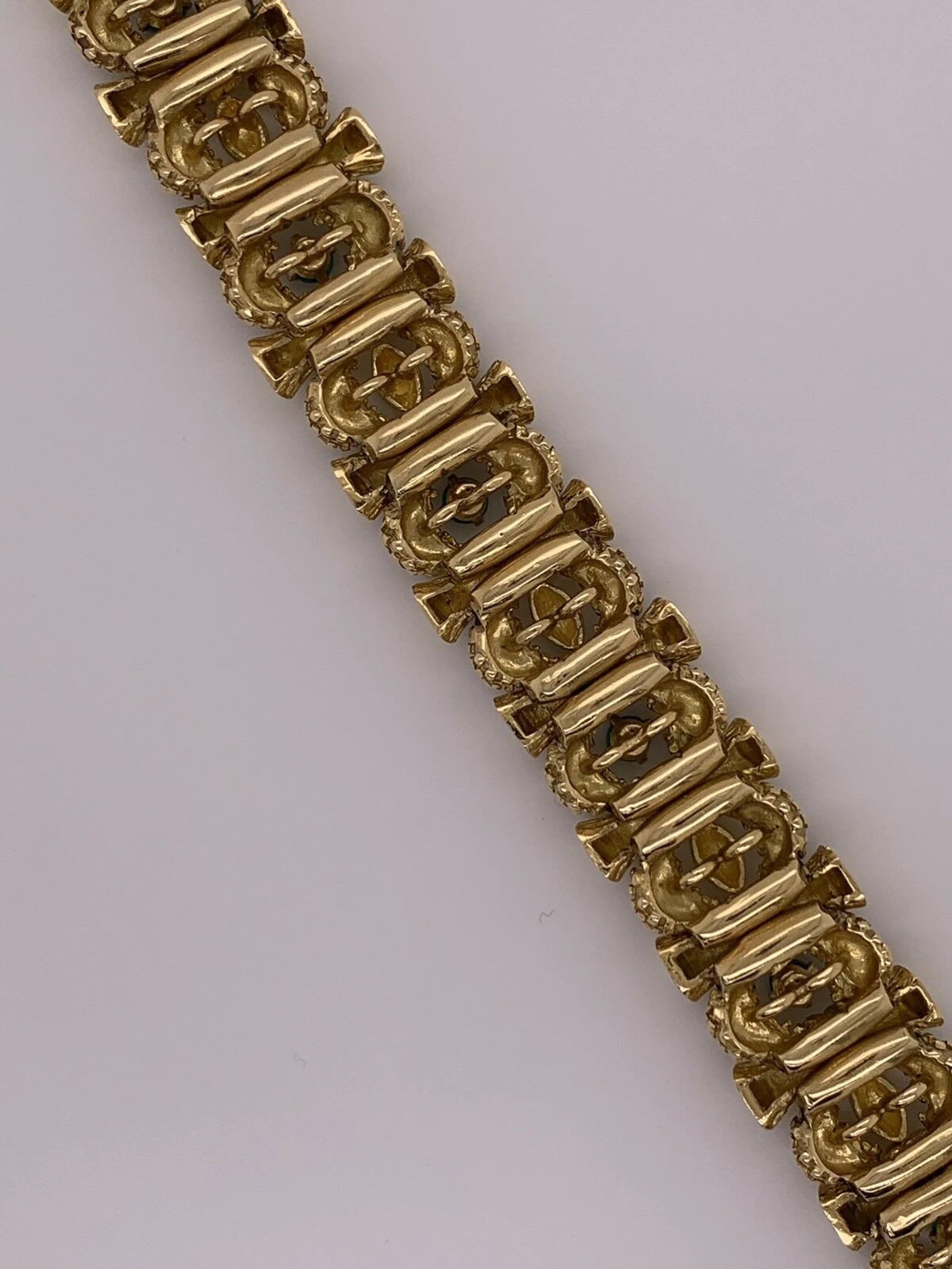Retro Original Tiffany & Company Yellow Gold and Turquoise Bracelet Circa 1960