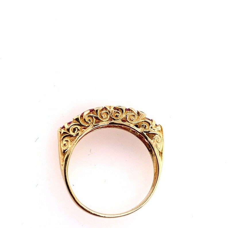 Retro Gold Cocktail Ring 1.10 Carat Round Natural Ruby & Diamond Gem Circa 1960