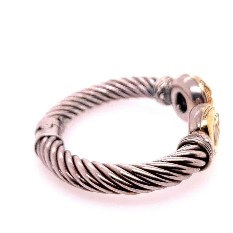 FLLI Menegatti 18k ITALY Gold 925 Silver 44g BANGLE Bracelet Vintage Estate Gem