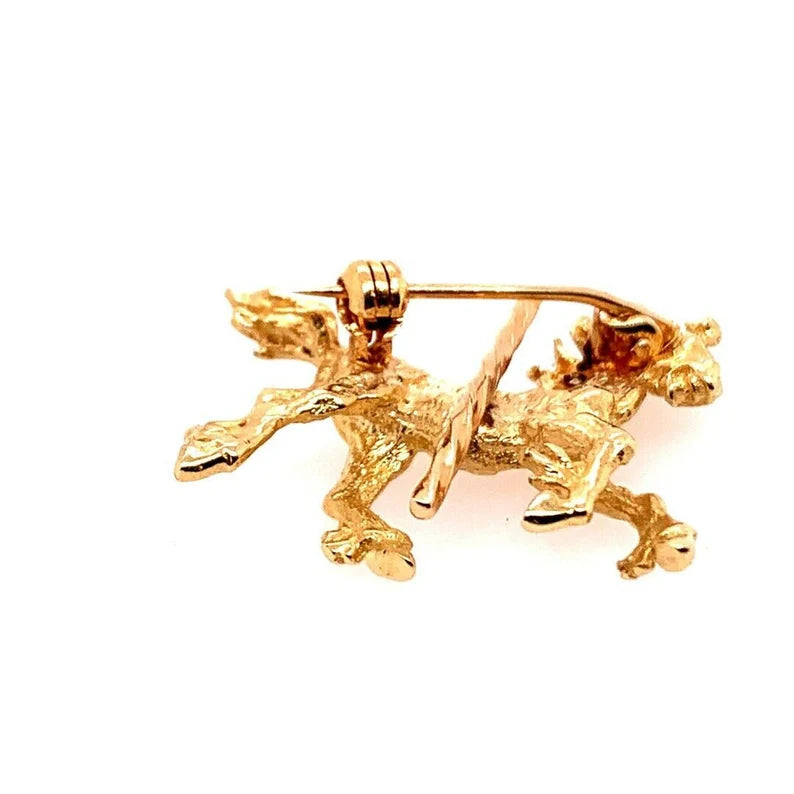 Vintage Gold Diamond Horse Pin Gemstone Antique Rare Unique Jewelry Collectable