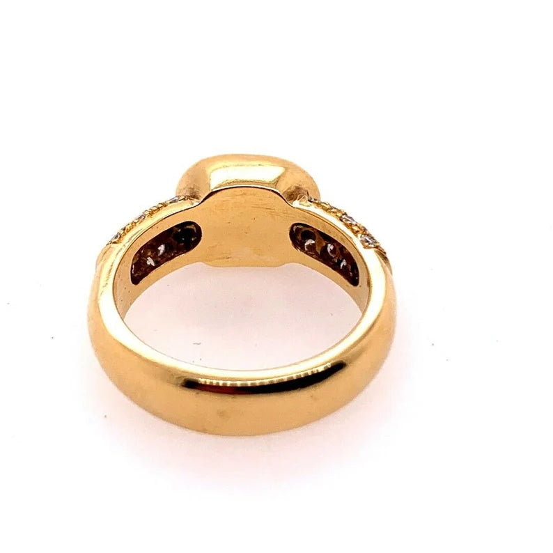 Retro Gold Natural 0.85 Carat Round Diamond and Opal Cocktail Ring Circa 1960