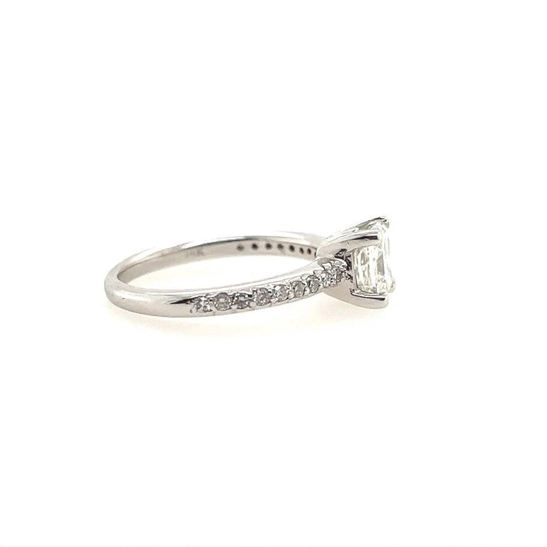 Modern Gold 1.11 Carat EGL USA Certified Natural H VVS2 Princess Diamond Ring