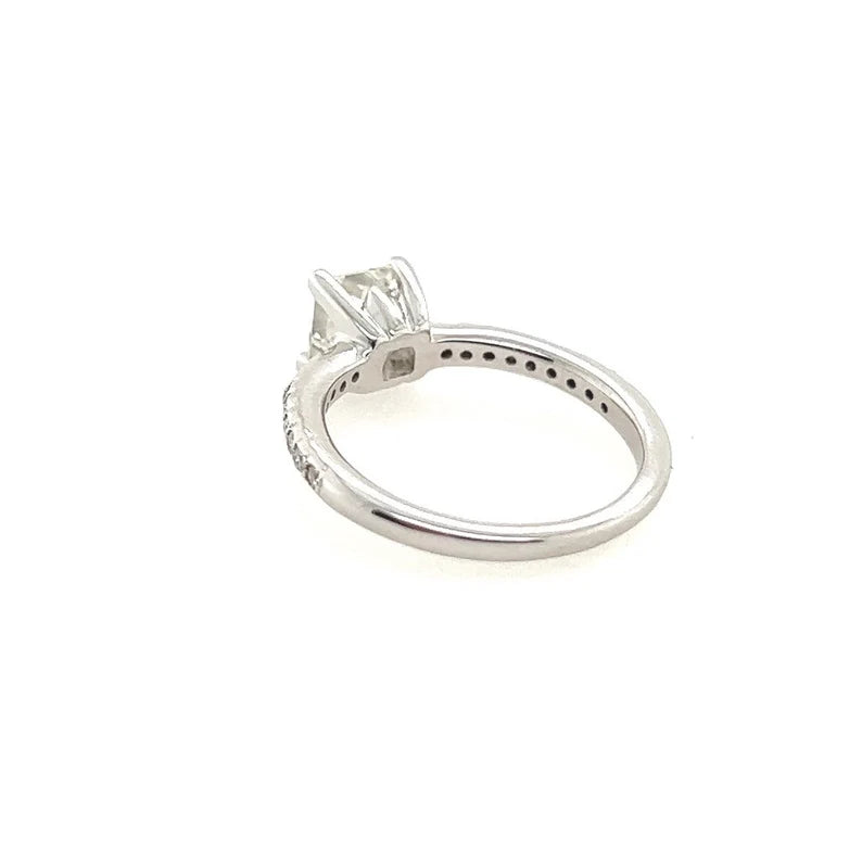 Modern Gold 1.11 Carat EGL USA Certified Natural H VVS2 Princess Diamond Ring