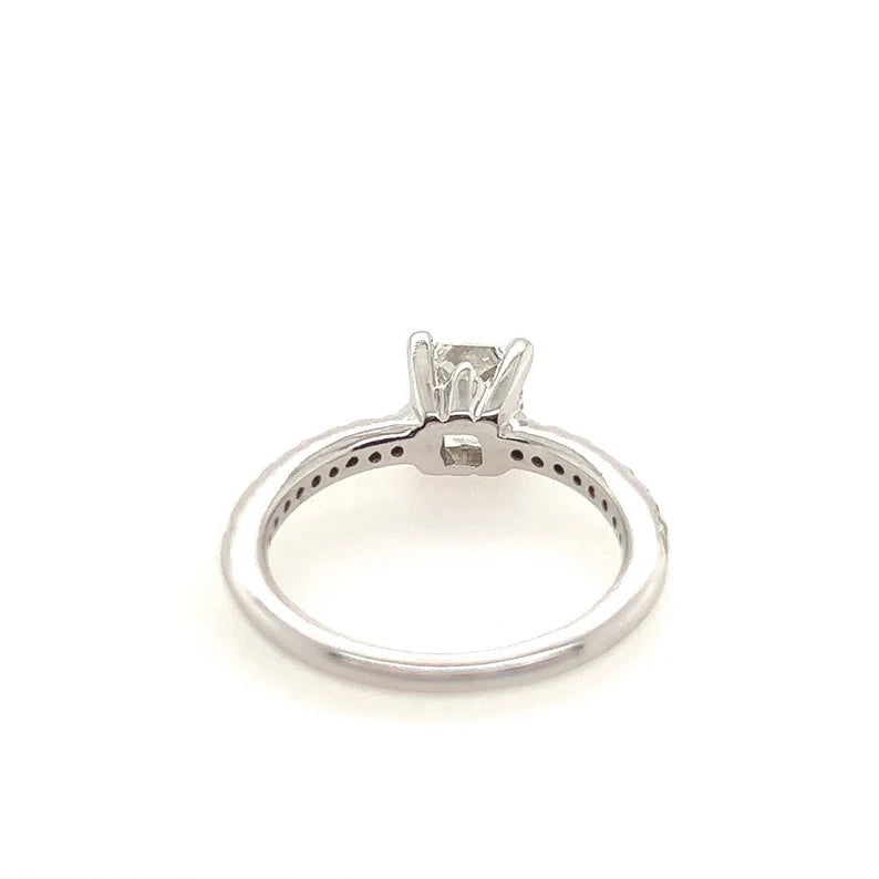 Modern Gold 1.11 Carat EGL USA Certified Natural H VVS2 Princess Diamond Ring