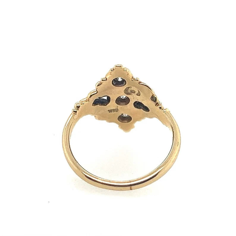 Retro Gold 0.65 Carat Natural Round Brilliant Colorless Diamond Engagement Ring