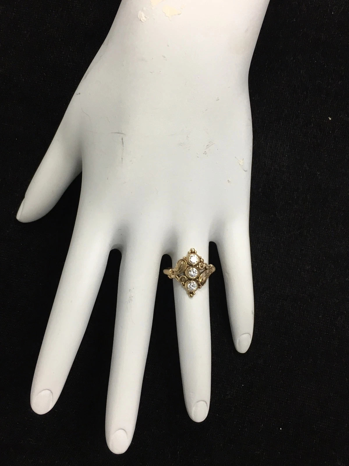 Retro Gold 0.65 Carat Natural Round Brilliant Colorless Diamond Engagement Ring
