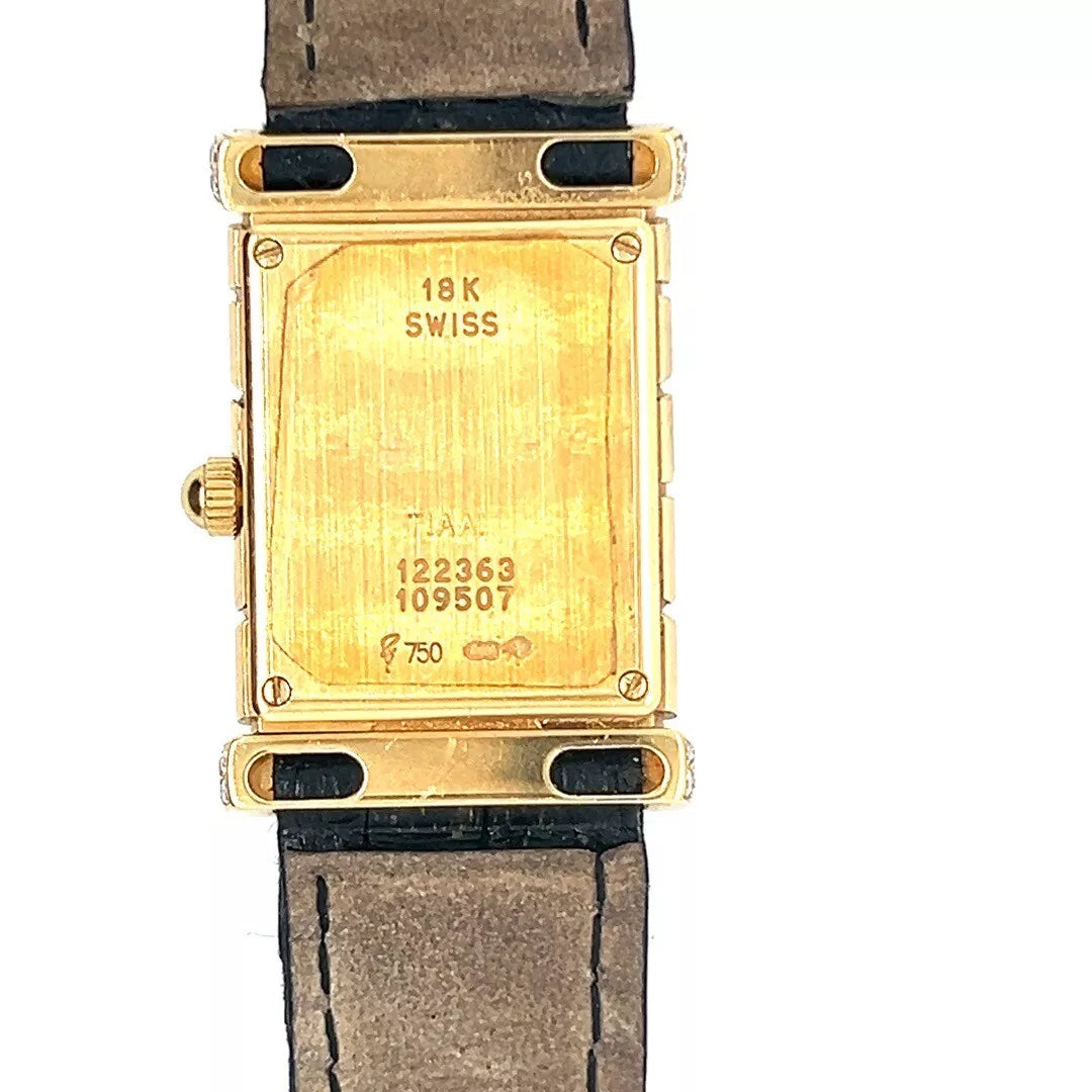 Van Cleef & Arpels Ladies Diamond & 18k Yellow Gold Facade Quartz Dress Watch