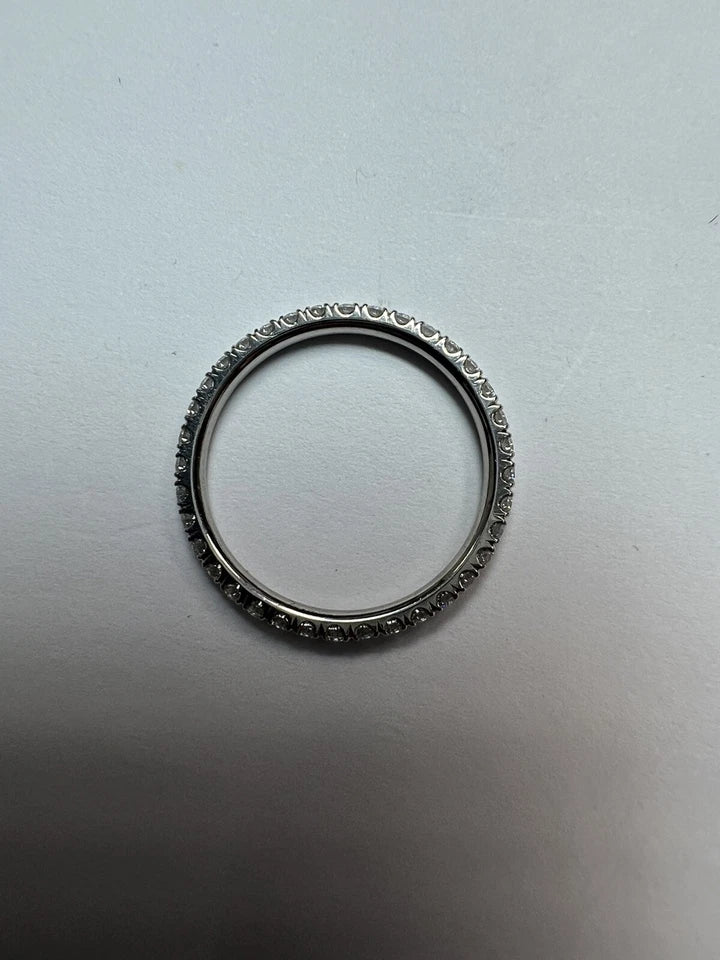 Modern Platinum 0.70 Carat Natural Round Brilliant Diamond Eternity Band