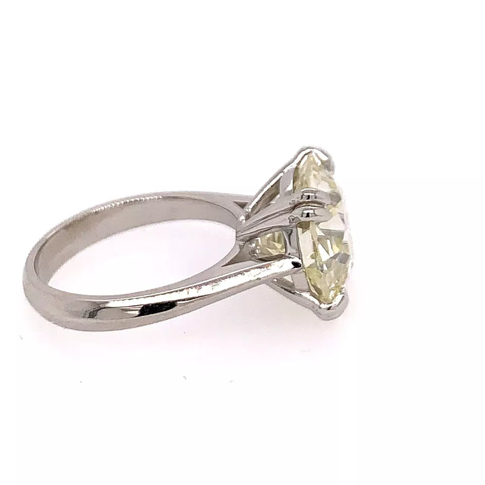 GIA Certified 6.81 Carat Rare Natural Old European N VS1 Diamond Engagement Ring