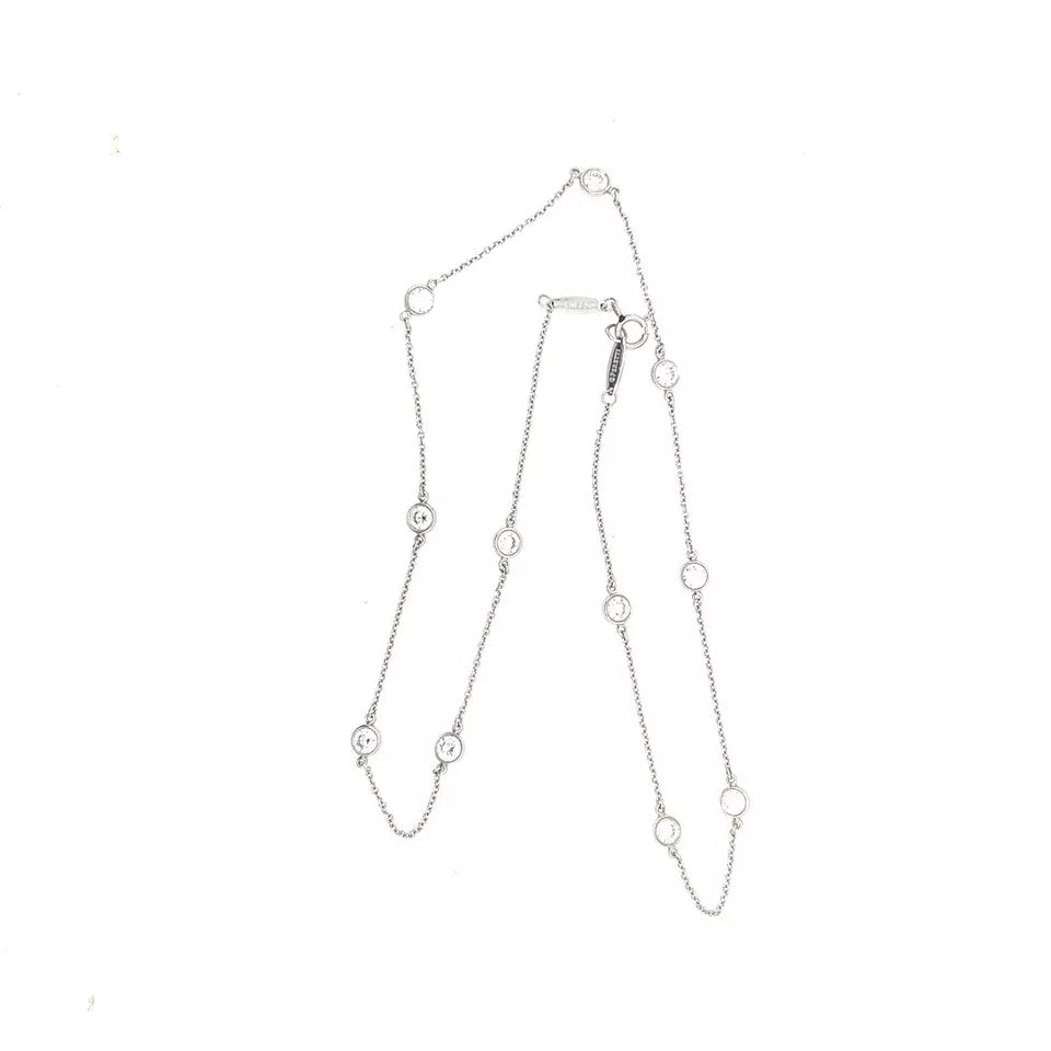 Tiffany&Co Elsa Peretti 2.5 Carat Natural Diamonds by the Yard Platinum Necklace