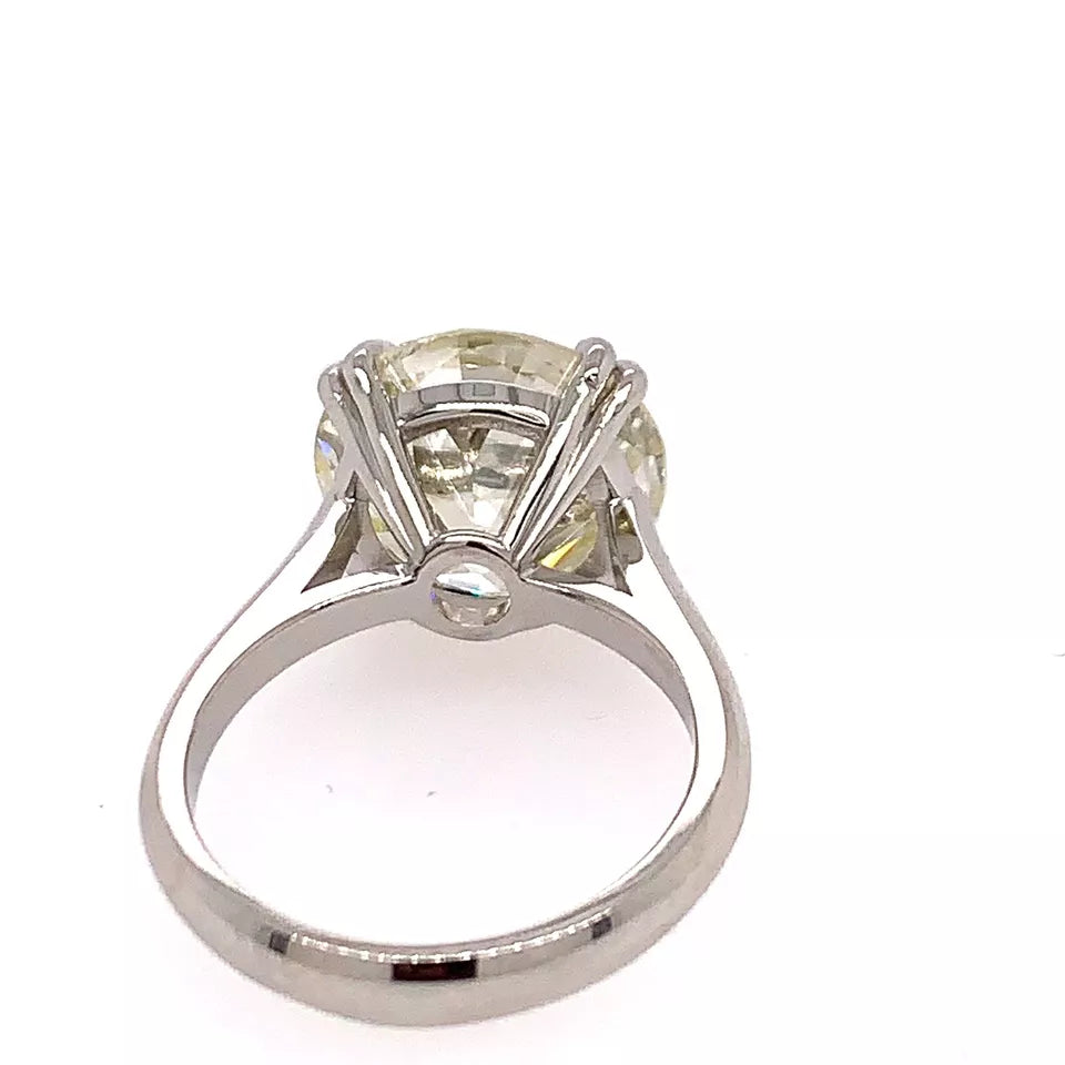 GIA Certified 6.81 Carat Rare Natural Old European N VS1 Diamond Engagement Ring
