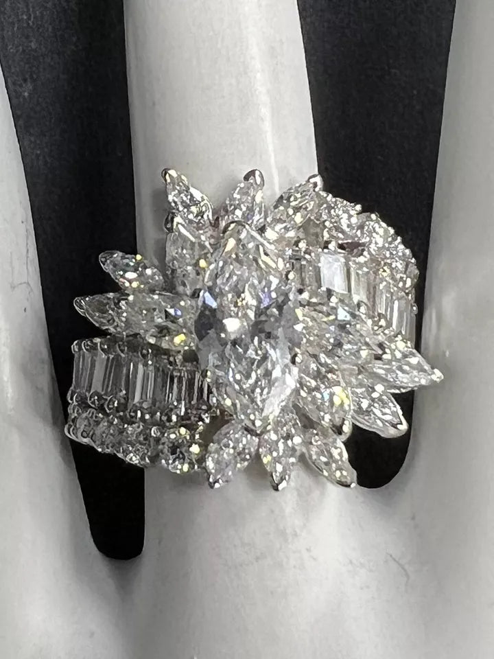 GIA Certified 1.40 Carat Natural Marquise E SI1 Platinum Diamond Engagement Ring