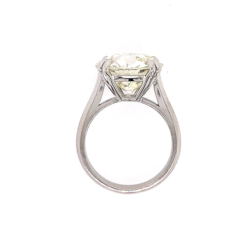 GIA Certified 6.81 Carat Rare Natural Old European N VS1 Diamond Engagement Ring