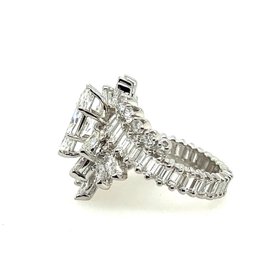 GIA Certified 1.40 Carat Natural Marquise E SI1 Platinum Diamond Engagement Ring