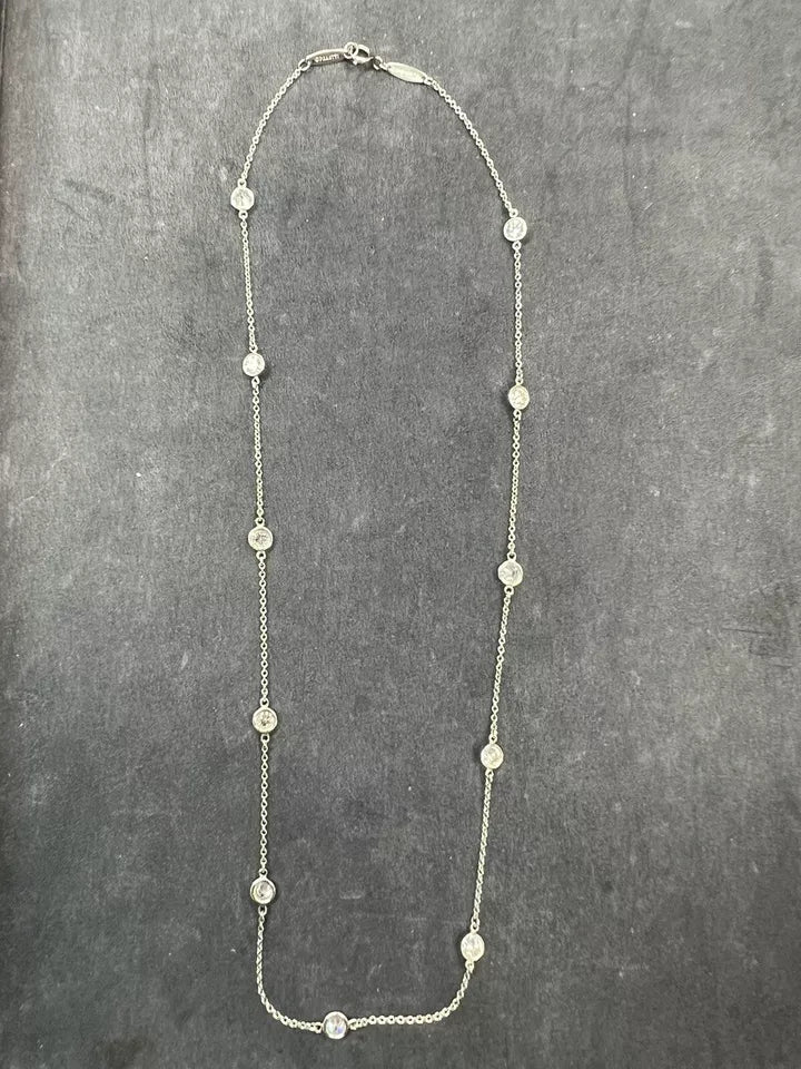 Tiffany&Co Elsa Peretti 2.5 Carat Natural Diamonds by the Yard Platinum Necklace