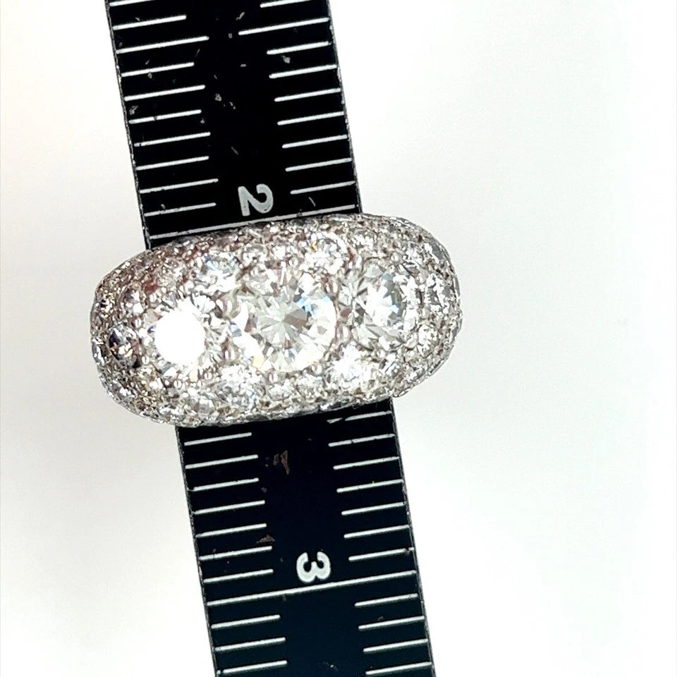 Retro Gold UGS Certified 6.09 Carat Natural Diamond Cocktail Engagement Ring